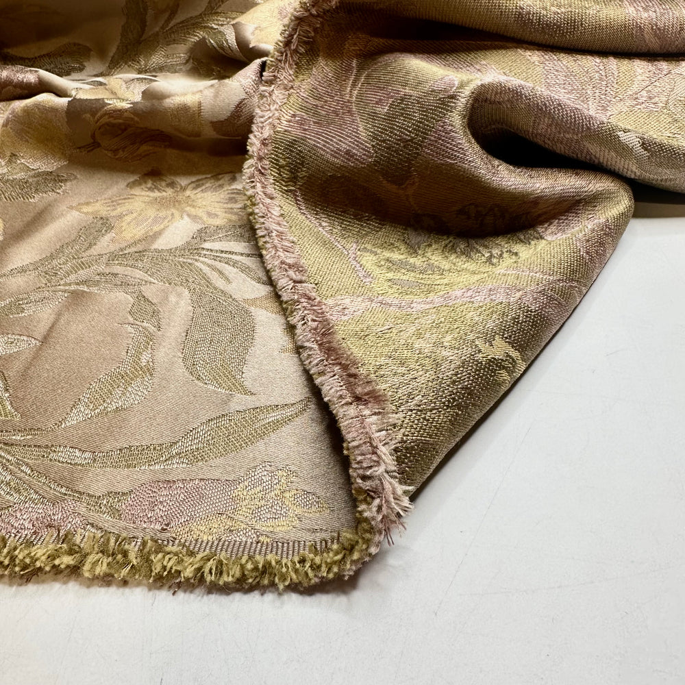 Subtle Chic - Tapestry Weave Poly Woven - Gold Multi Floral - 1.9M Bundle