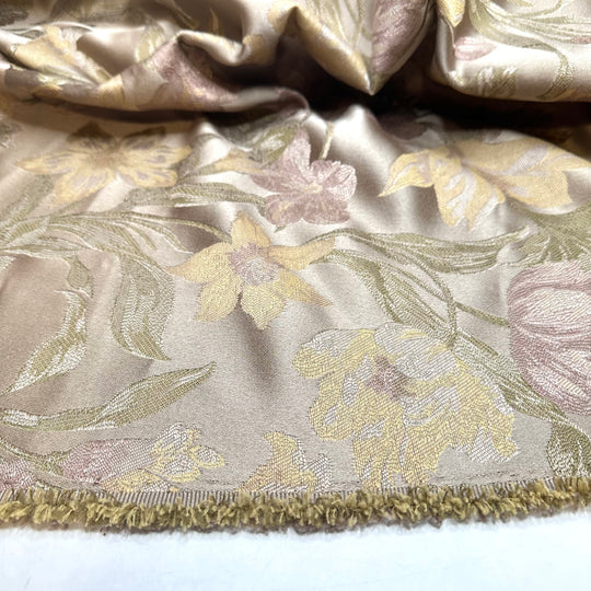 Subtle Chic - Tapestry Weave Poly Woven - Gold Multi Floral - 1.9M Bundle