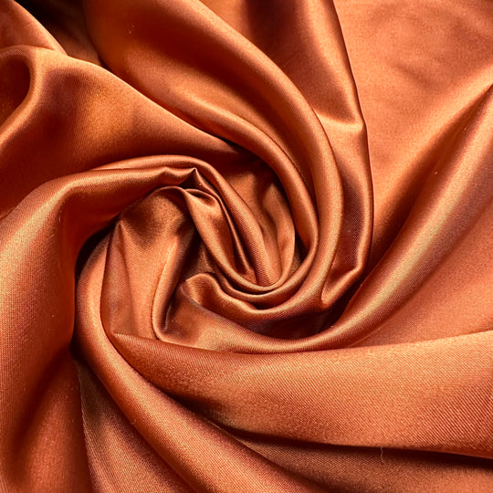 Distracted By Shiny Things - Satin Poly Woven - Brown/Copper - 1.5M Bundle