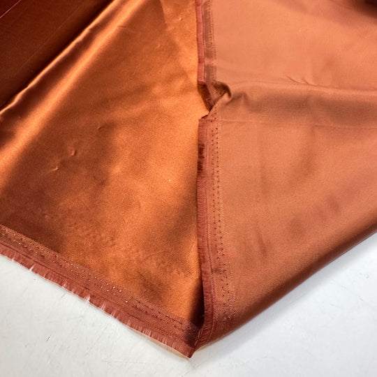 Distracted By Shiny Things - Satin Poly Woven - Brown/Copper - 1.5M Bundle