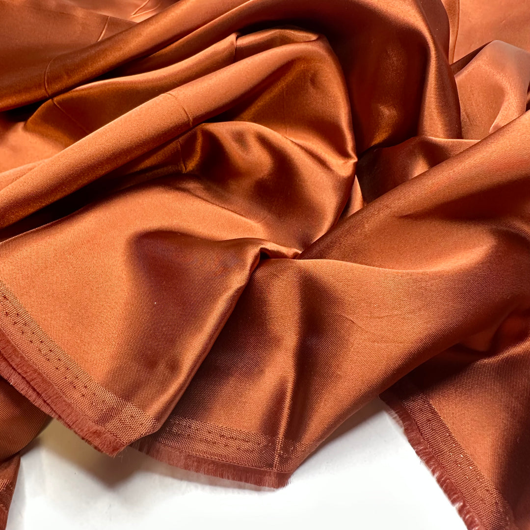 Distracted By Shiny Things - Satin Poly Woven - Brown/Copper - 1.5M Bundle