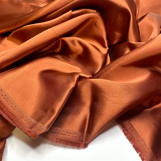 Distracted By Shiny Things - Satin Poly Woven - Brown/Copper - 1.5M Bundle