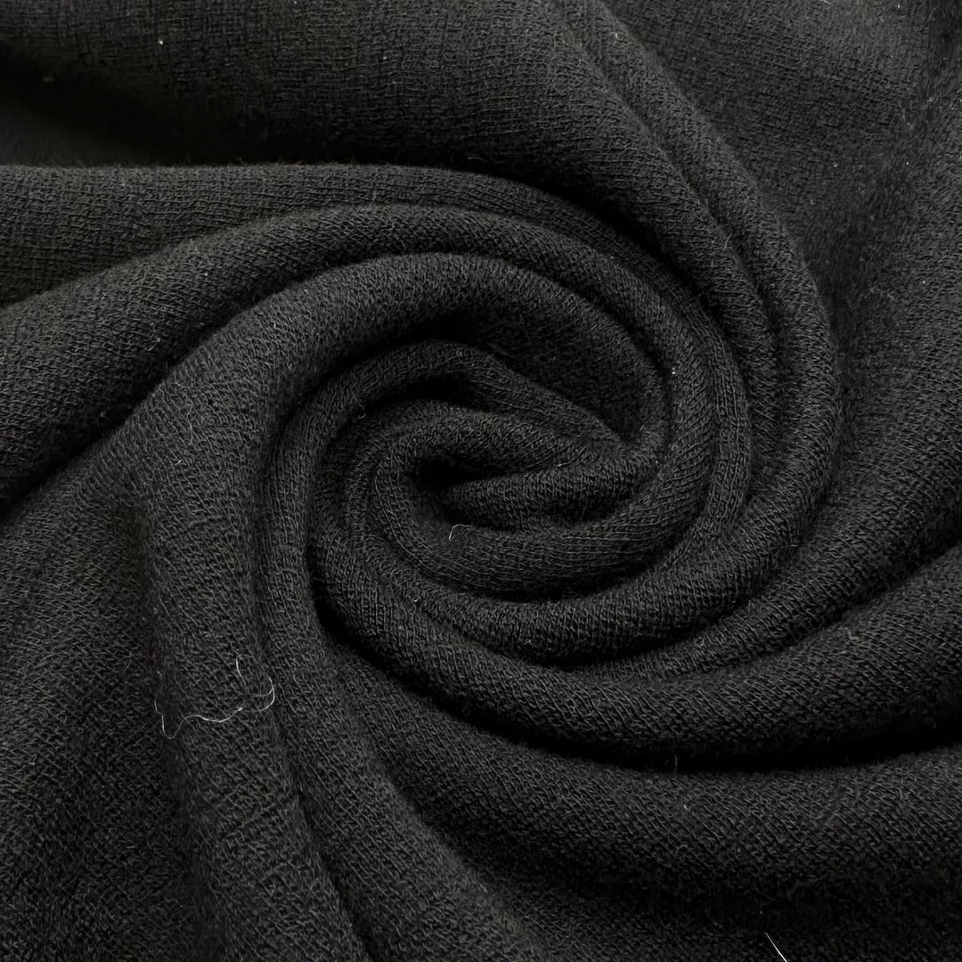 Wednesday Adams New Sweater - Jersey Wool Knit - Black - 1M Bundle