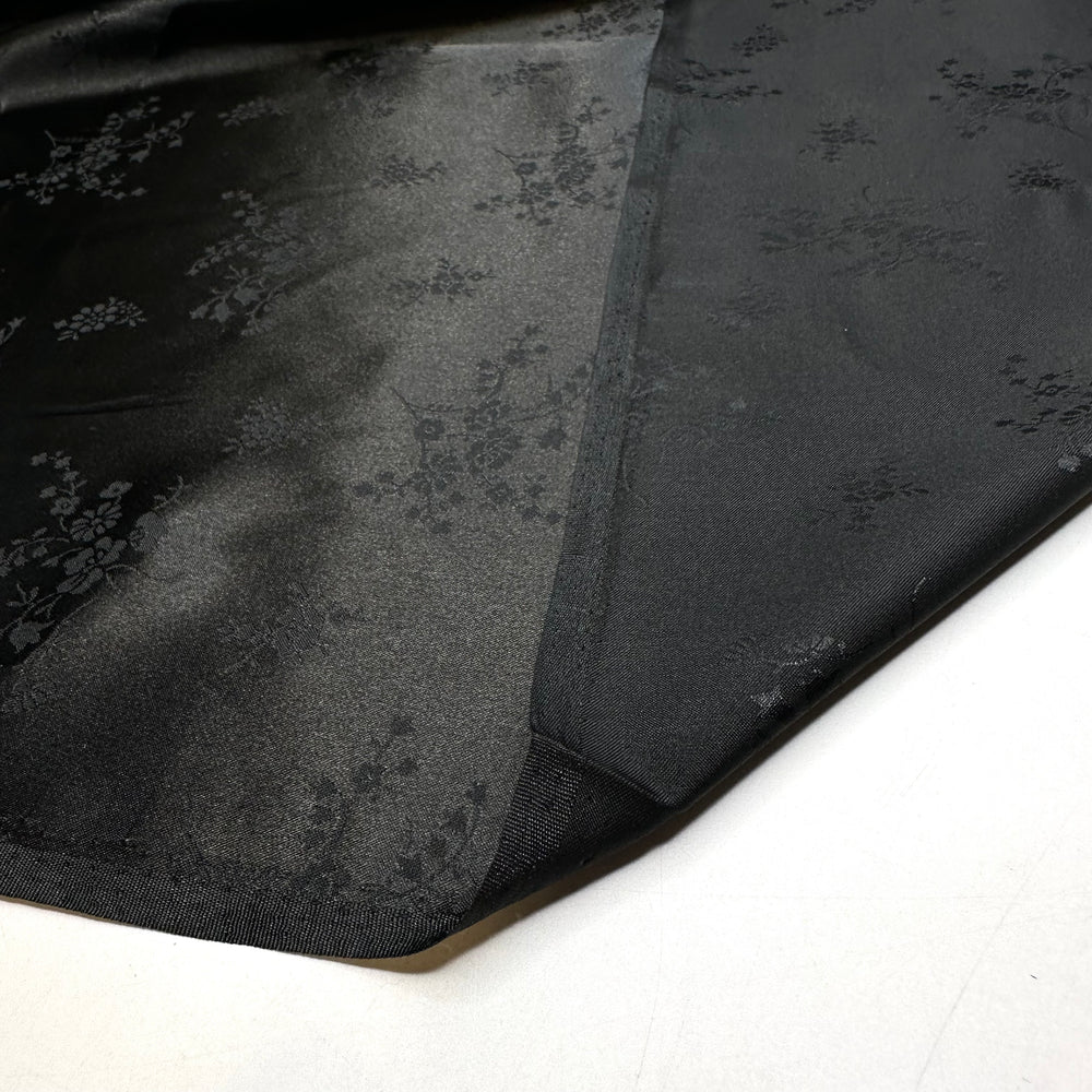 90s Winona Ryder - Sateen Poly Woven - Black Floral - 3.1M Bundle