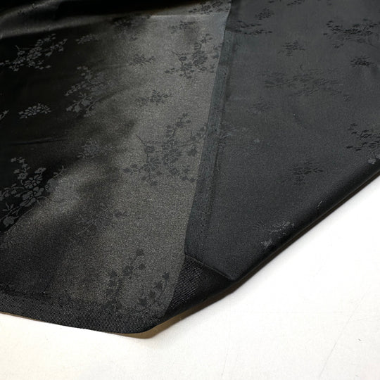 90s Winona Ryder - Sateen Poly Woven - Black Floral - 3.1M Bundle