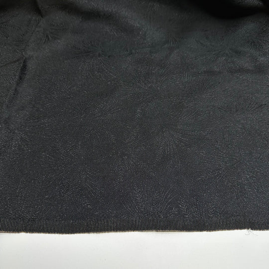 Party Of Fronds - Embossed Embossed Sateen Natural Blend Woven - Black Fern - 2.6M Bundle