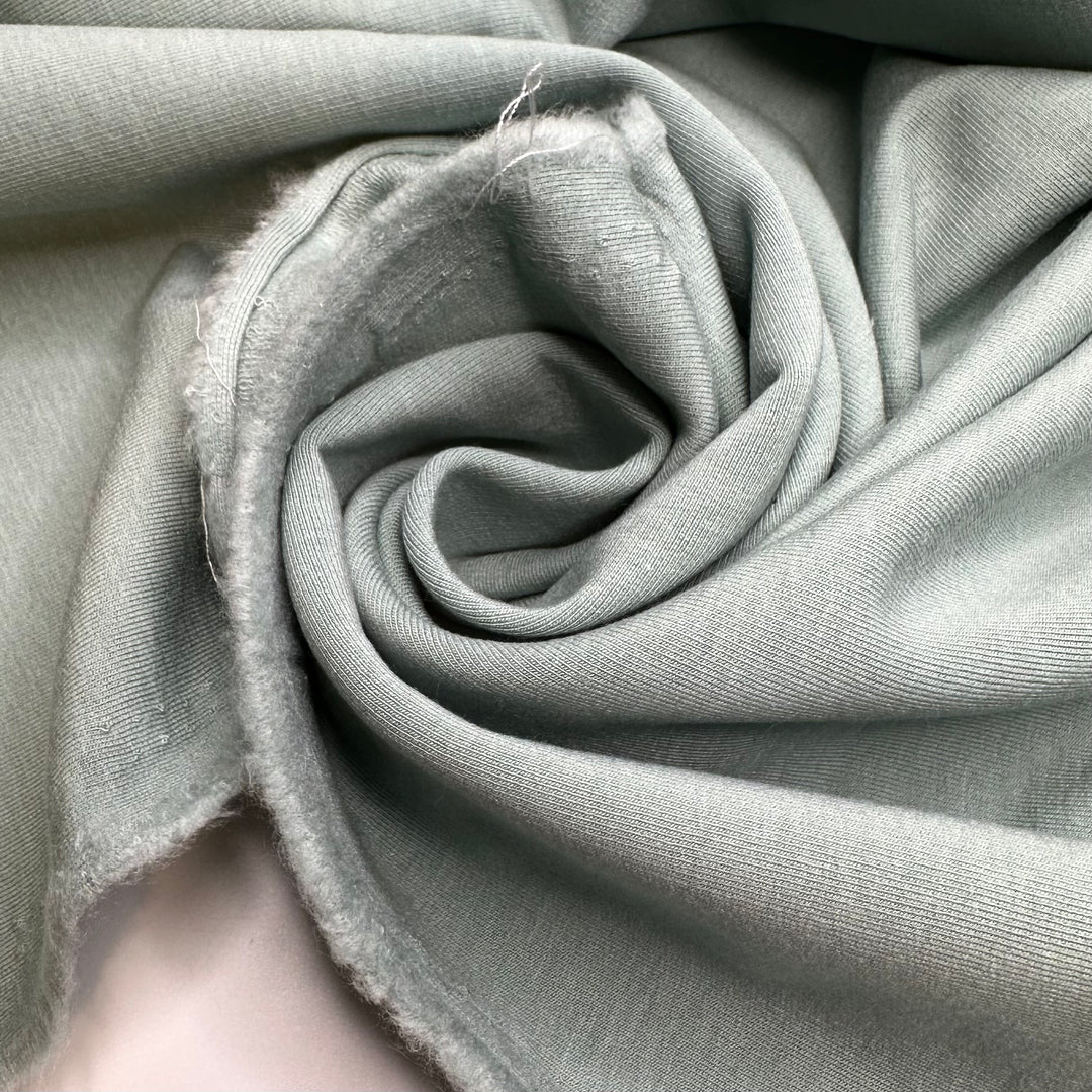 Eucalyptus Leaf - Brushed Jersey Fleece Bamboo/Organic Cotton Knit - Light Green/Mint - 2.8M Bundle