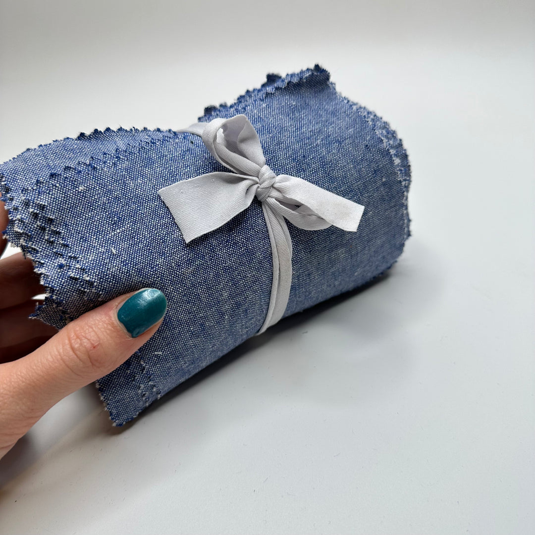 Pack Of 70 Denim Like Patches - Cotton Woven - Blue/Denim - 0.11M Bundle
