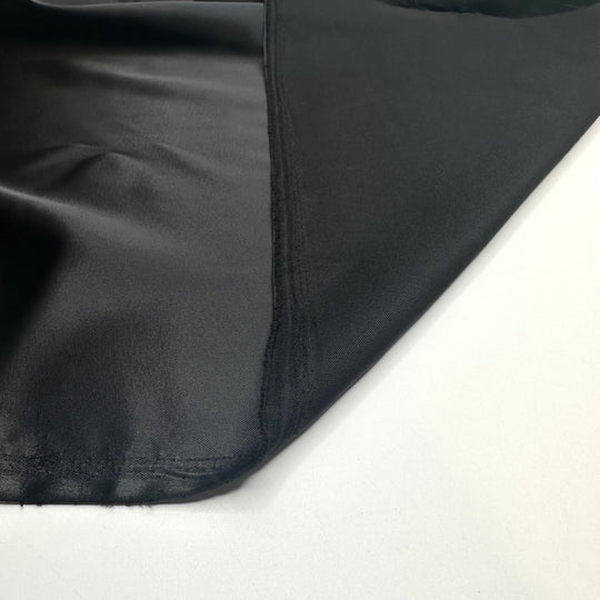 Black Beauty - Satin Polyester Blend Woven - Black - 1M Bundle