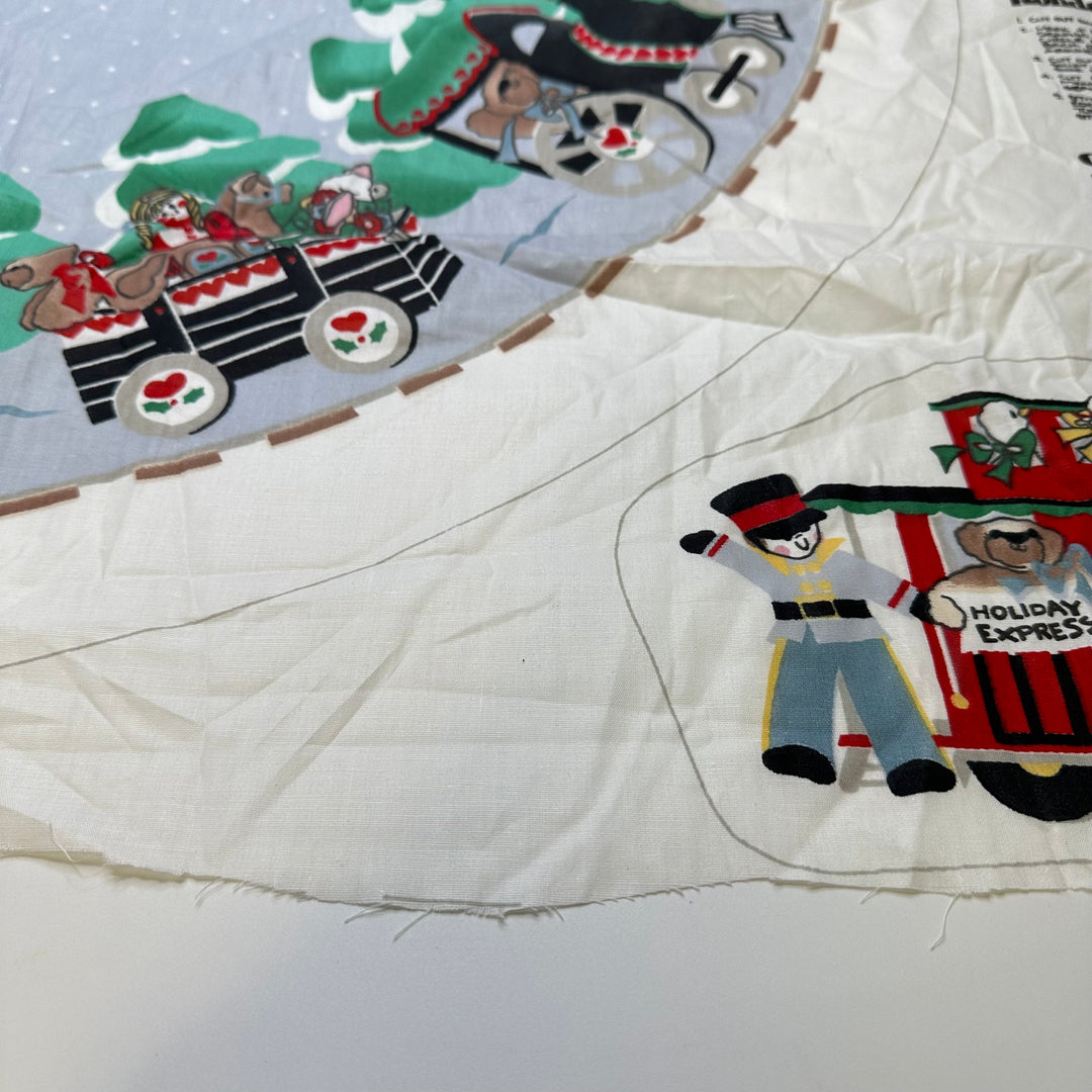 Cut And Sew Christmas Tree Skirt - Cotton Woven - White Multi Christmas - Bundles