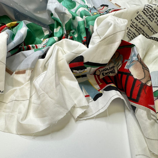 Cut And Sew Christmas Tree Skirt - Cotton Woven - White Multi Christmas - Bundles