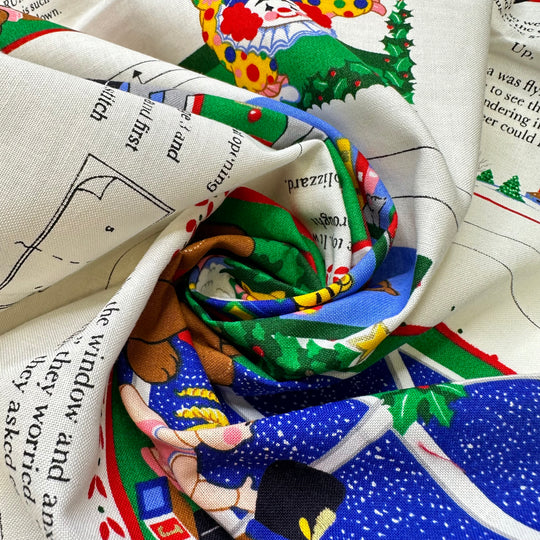Cut And Sew Christmas Book - Cotton Woven - Multi Christmas Story Book - 0.9M Bundle