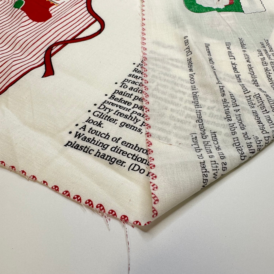Merry Christmas Cut And Sew Applique - Cotton Woven - White Multi - Bundles