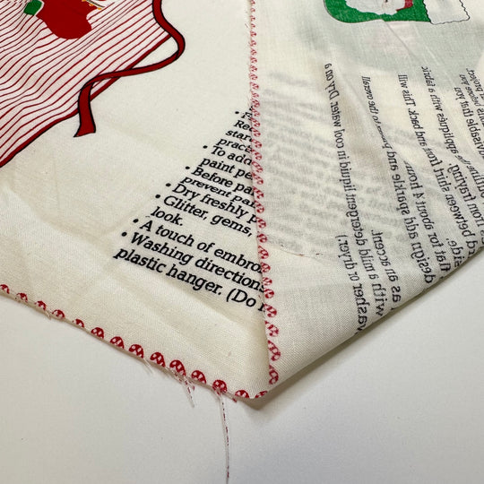 Merry Christmas Cut And Sew Applique - Cotton Woven - White Multi - Bundles