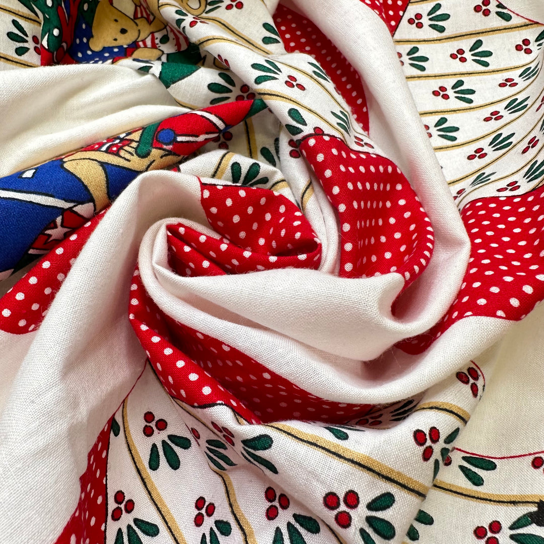 Cut And Sew Cute Christmas Stockings - Cotton Woven - White Multi Christmas - 1.8M Bundle