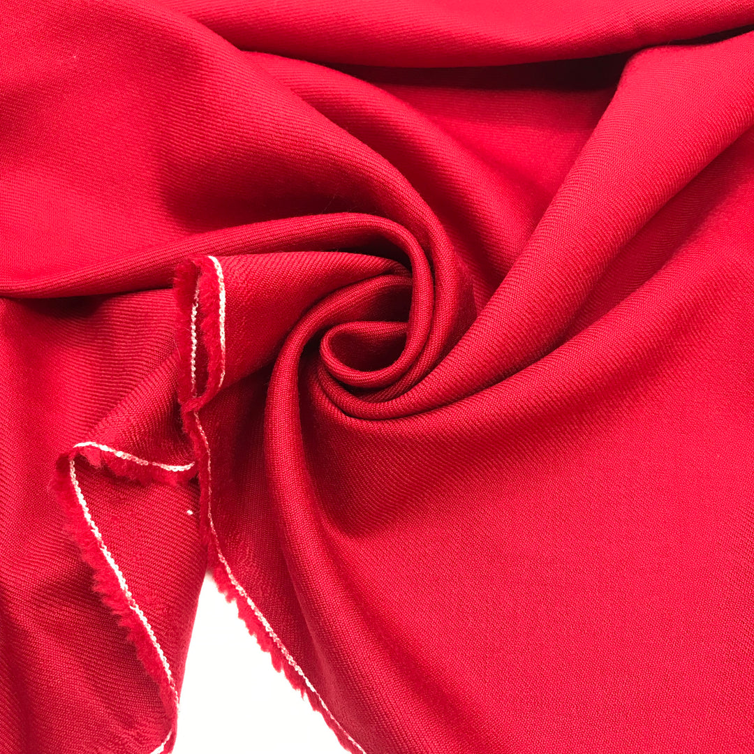 Mrs Clause - Twill Weave Wool Woven - Red - 1.5M Bundle