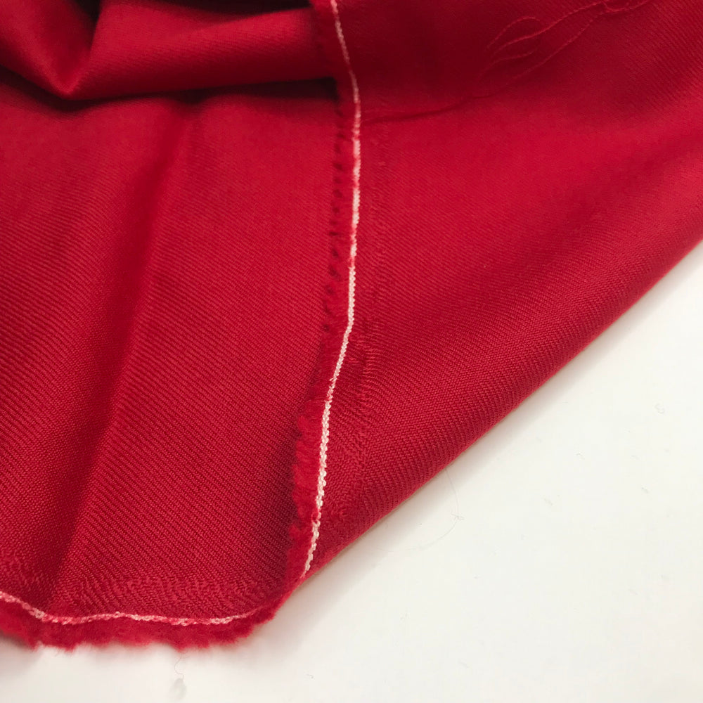 Mrs Clause - Twill Weave Wool Woven - Red - 1.5M Bundle