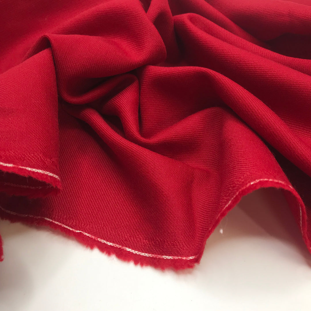 Mrs Clause - Twill Weave Wool Woven - Red - 1.5M Bundle