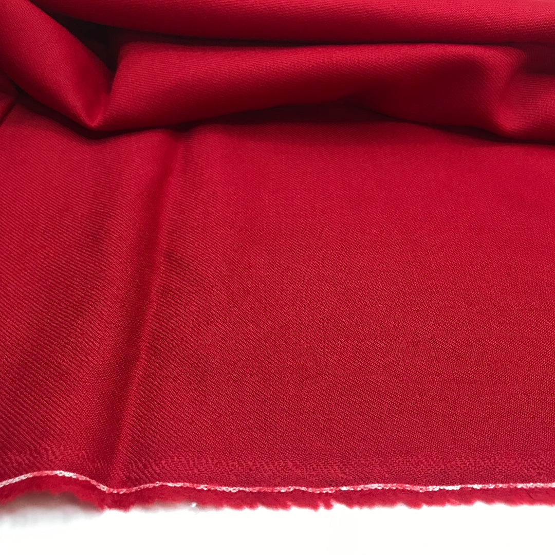 Mrs Clause - Twill Weave Wool Woven - Red - 1.5M Bundle