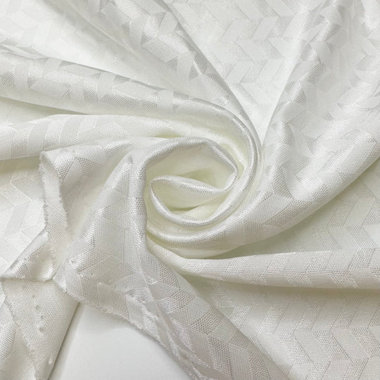Adding Angles - Poly Knit - White - 1.3M Bundle