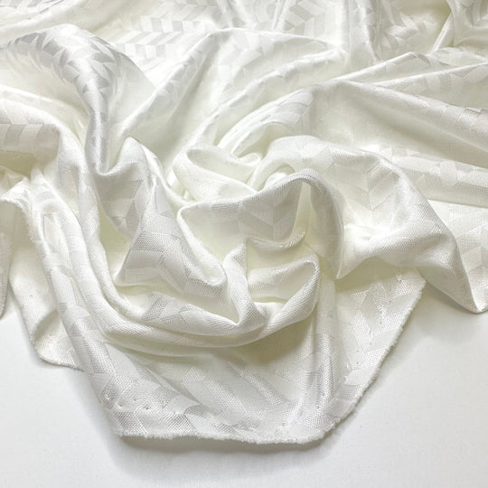 Adding Angles - Poly Knit - White - 1.3M Bundle