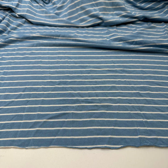 Whatever Floats Your Gravy Boat - Jersey Bamboo Knit - Blue/White Stripes - 1.3M Bundle