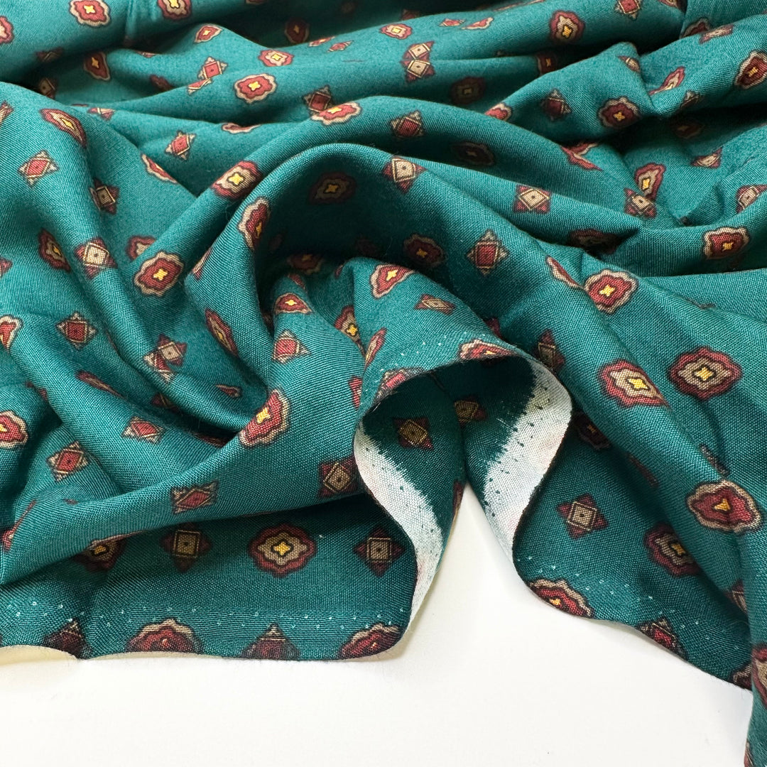 Euphonious - Cotton Woven - Green/Silver Geometric - 2.3M Bundle