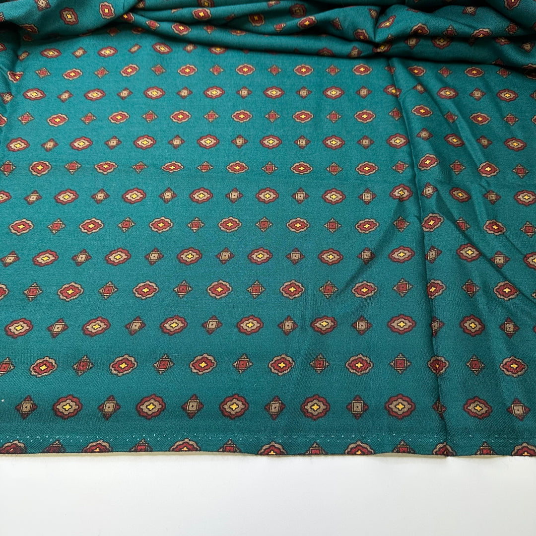 Euphonious - Cotton Woven - Green/Silver Geometric - 2.3M Bundle