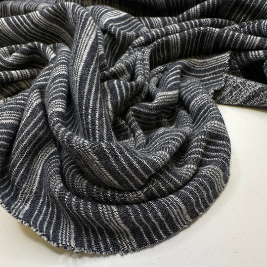 Ice Ice Baby - Jersey Cotton Knit - Grey/Navy Stripes - 2M Bundle