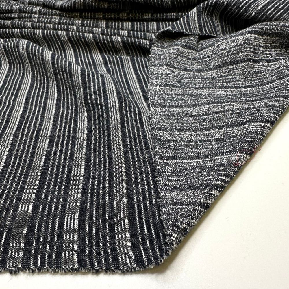Ice Ice Baby - Jersey Cotton Knit - Grey/Navy Stripes - 2M Bundle