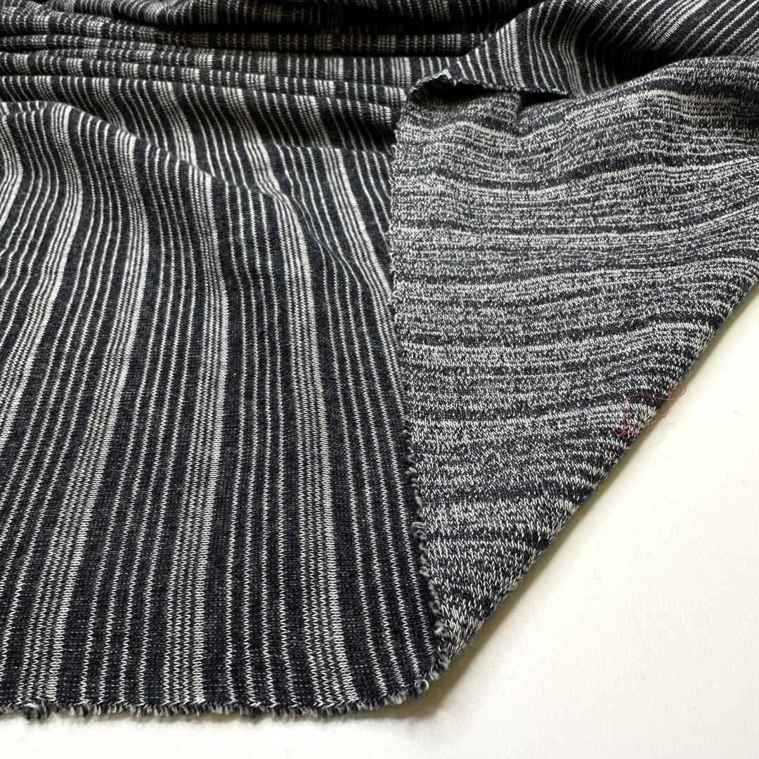 Ice Ice Baby - Jersey Cotton Knit - Grey/Navy Stripes - 2M Bundle
