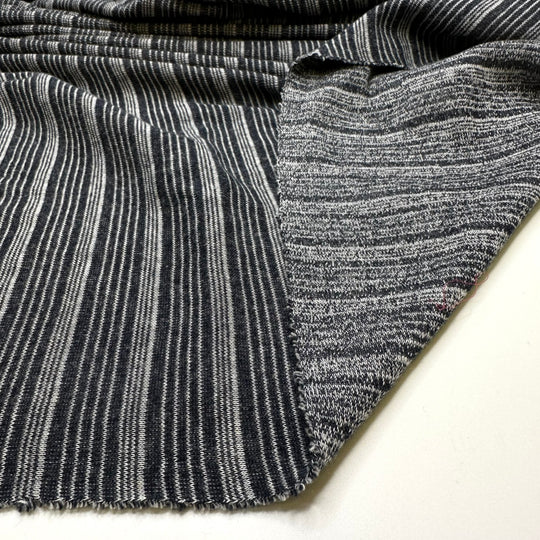 Ice Ice Baby - Jersey Cotton Knit - Grey/Navy Stripes - 2M Bundle