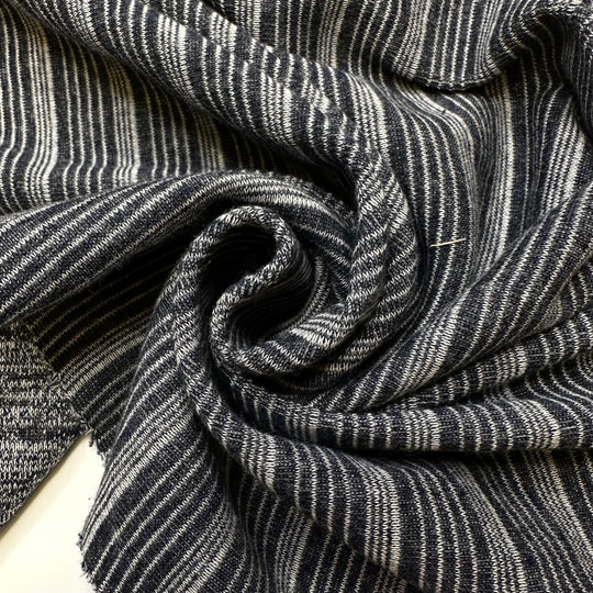 Ice Ice Baby - Jersey Cotton Knit - Grey/Navy Stripes - 2M Bundle