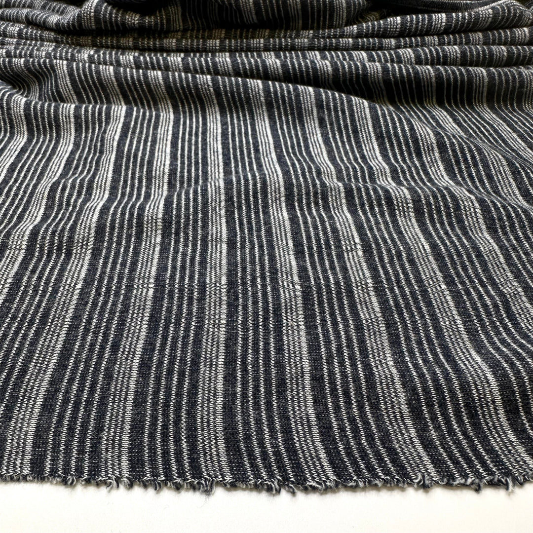 Ice Ice Baby - Jersey Cotton Knit - Grey/Navy Stripes - 2M Bundle