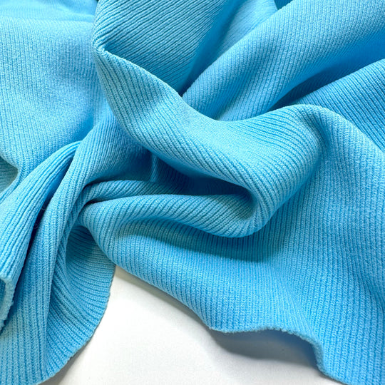 Jack Frost - Tubular Rib Knit Poly Knit - Light Blue - 1M Bundle