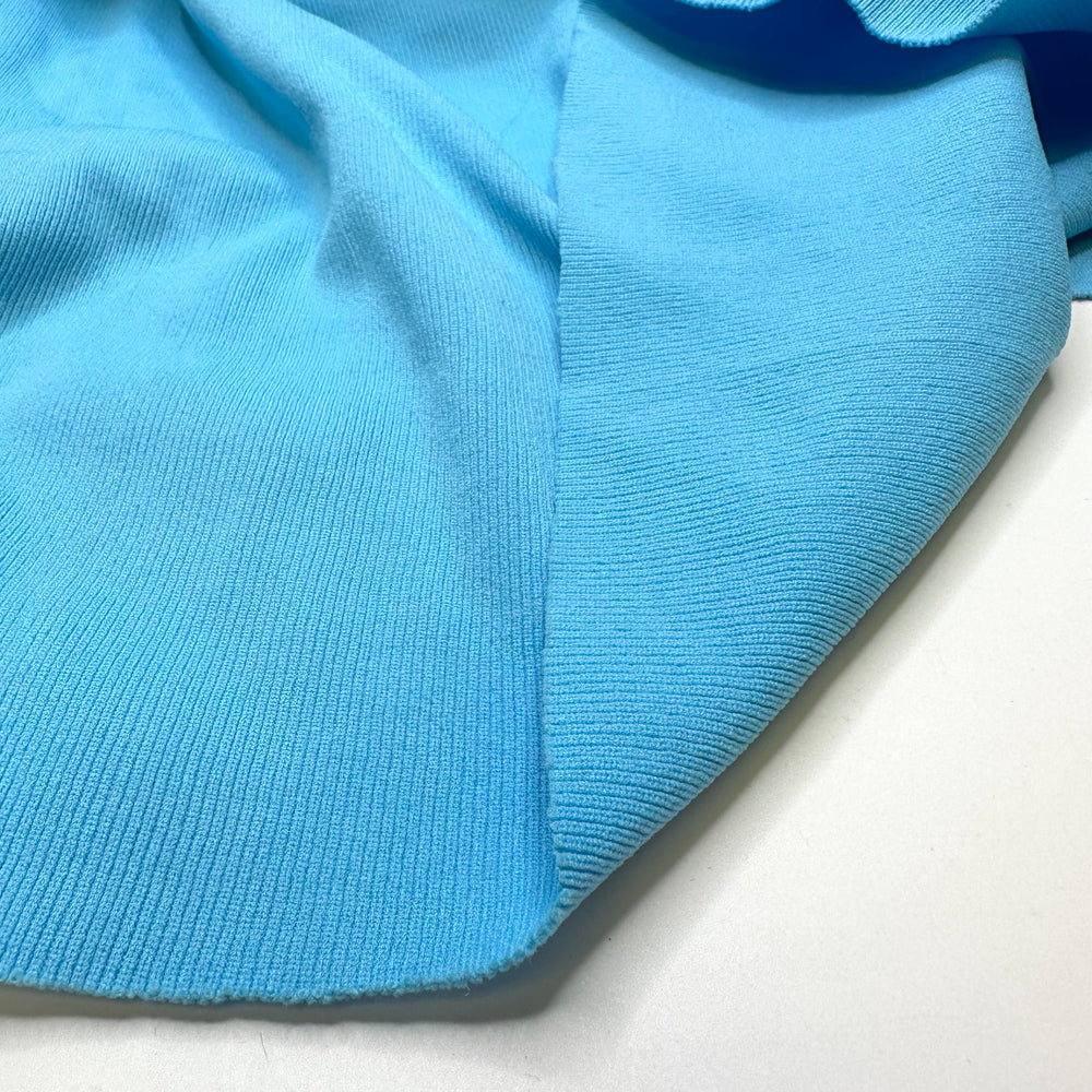 Jack Frost - Tubular Rib Knit Poly Knit - Light Blue - 1M Bundle