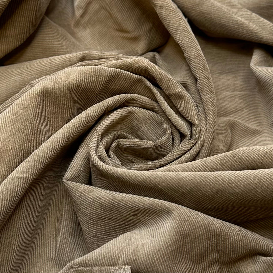 Tilling The Garden - Corduroy Cotton Blend Woven - Light Brown - Bundles