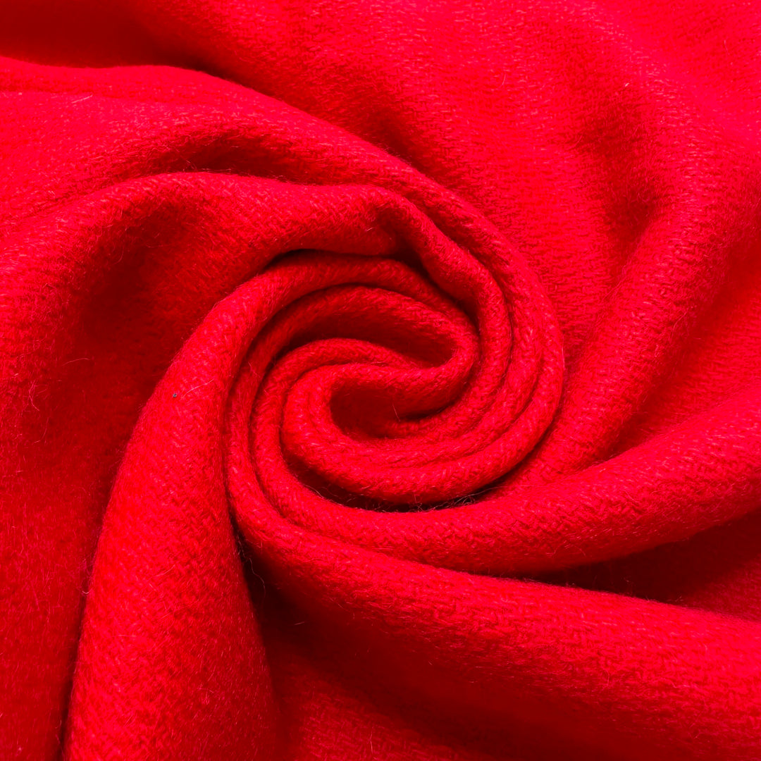 Poinsettia Petals - Brushed Crepe Wool Woven - Red - 1.55M Bundle