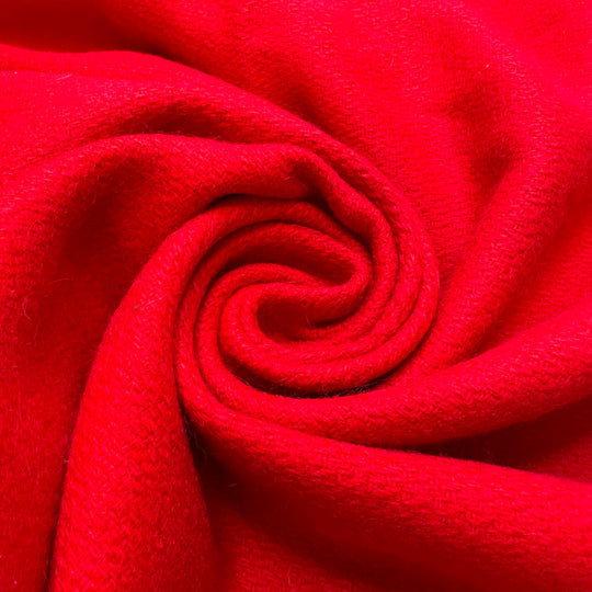 Poinsettia Petals - Brushed Crepe Wool Woven - Red - 1.55M Bundle