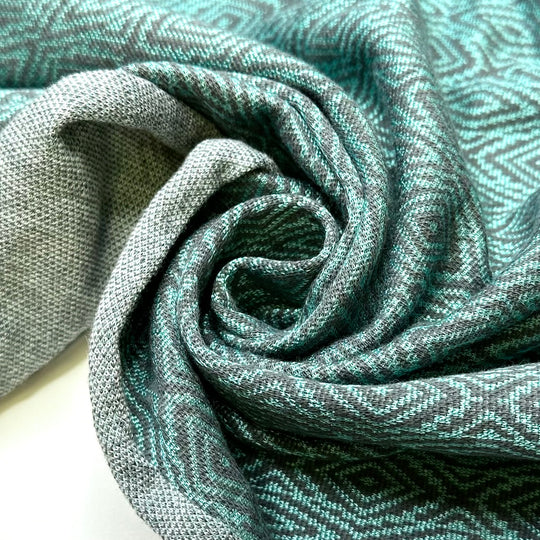 All I Want For Christmas - Poly/Cotton Knit - Blue/Grey Geometric - 3.9M Bundle