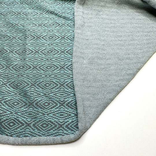 All I Want For Christmas - Poly/Cotton Knit - Blue/Grey Geometric - 3.9M Bundle