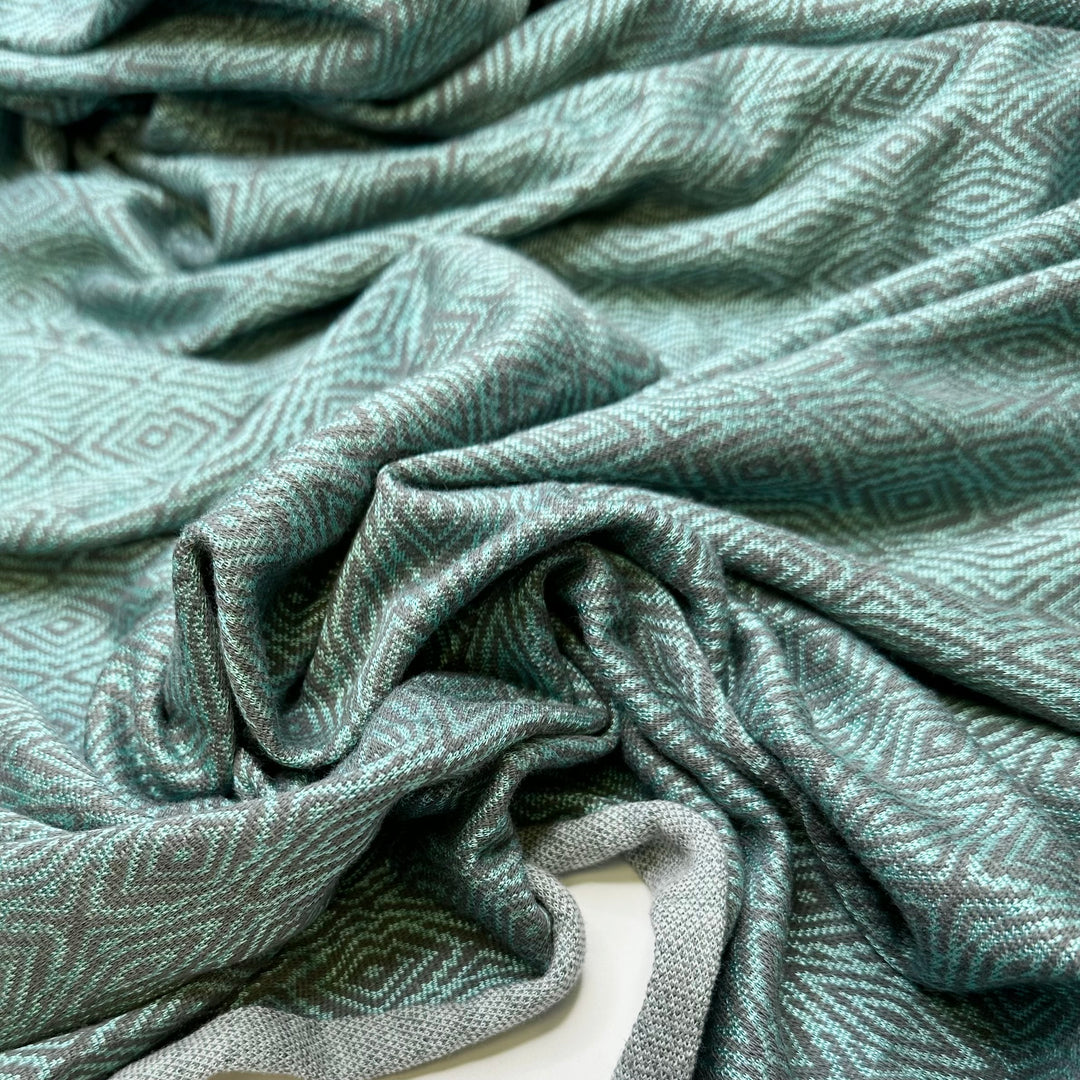 All I Want For Christmas - Poly/Cotton Knit - Blue/Grey Geometric - 3.9M Bundle