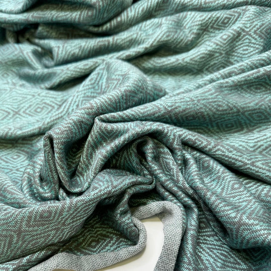 All I Want For Christmas - Poly/Cotton Knit - Blue/Grey Geometric - 3.9M Bundle