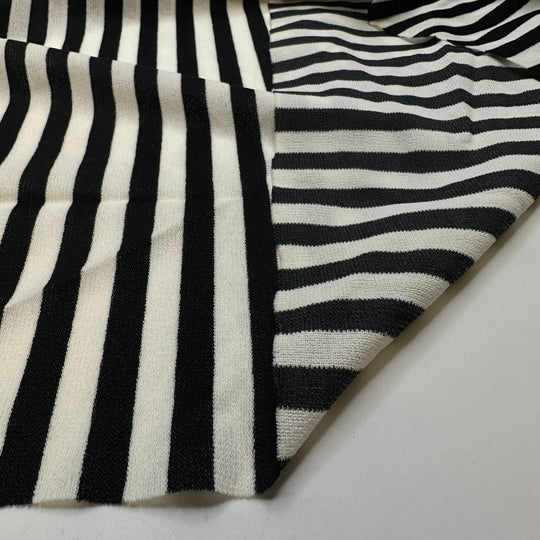Vogue Season - Poly Knit - Black/White Stripes - 1.1M Bundle