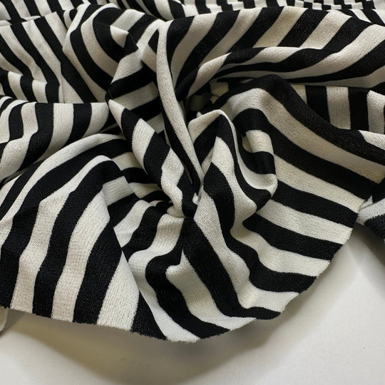 Vogue Season - Poly Knit - Black/White Stripes - 1.1M Bundle