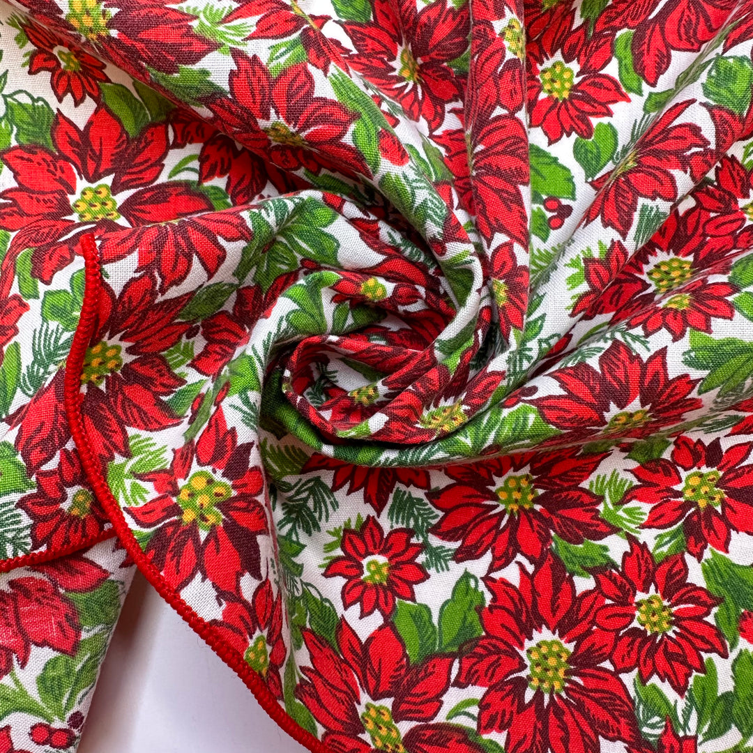 I See Your Poinsettia - Cotton Woven - Multi Floral - 1.7M Bundle