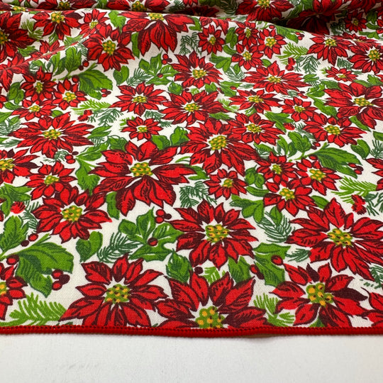 I See Your Poinsettia - Cotton Woven - Multi Floral - 1.7M Bundle