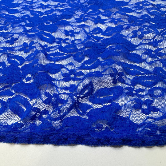Desert Bluebells - Lace Synthetic Blend Knit - Blue Floral - 0.65M Bundle