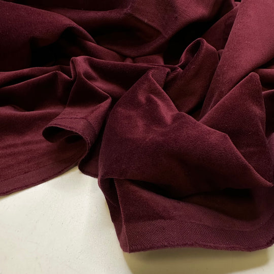 Cabernet Sauvignon - Velvet Cotton Blend Woven - Burgundy - Bundles