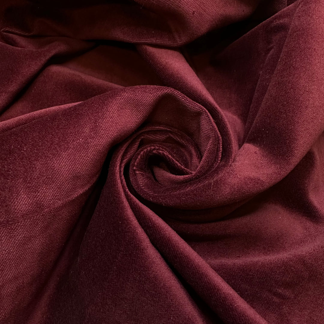Cabernet Sauvignon - Velvet Cotton Blend Woven - Burgundy - Bundles